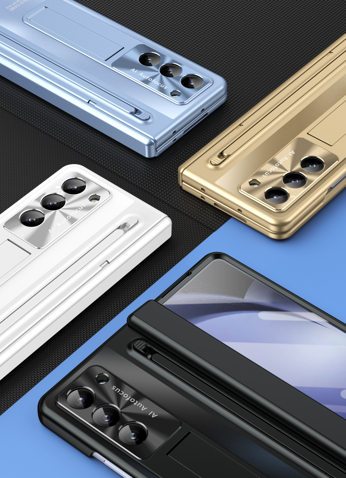 Compatible with Samsung Z Fold8/7/6 phone case TriFold pen stand case and screen protector W25 foldable screen protector