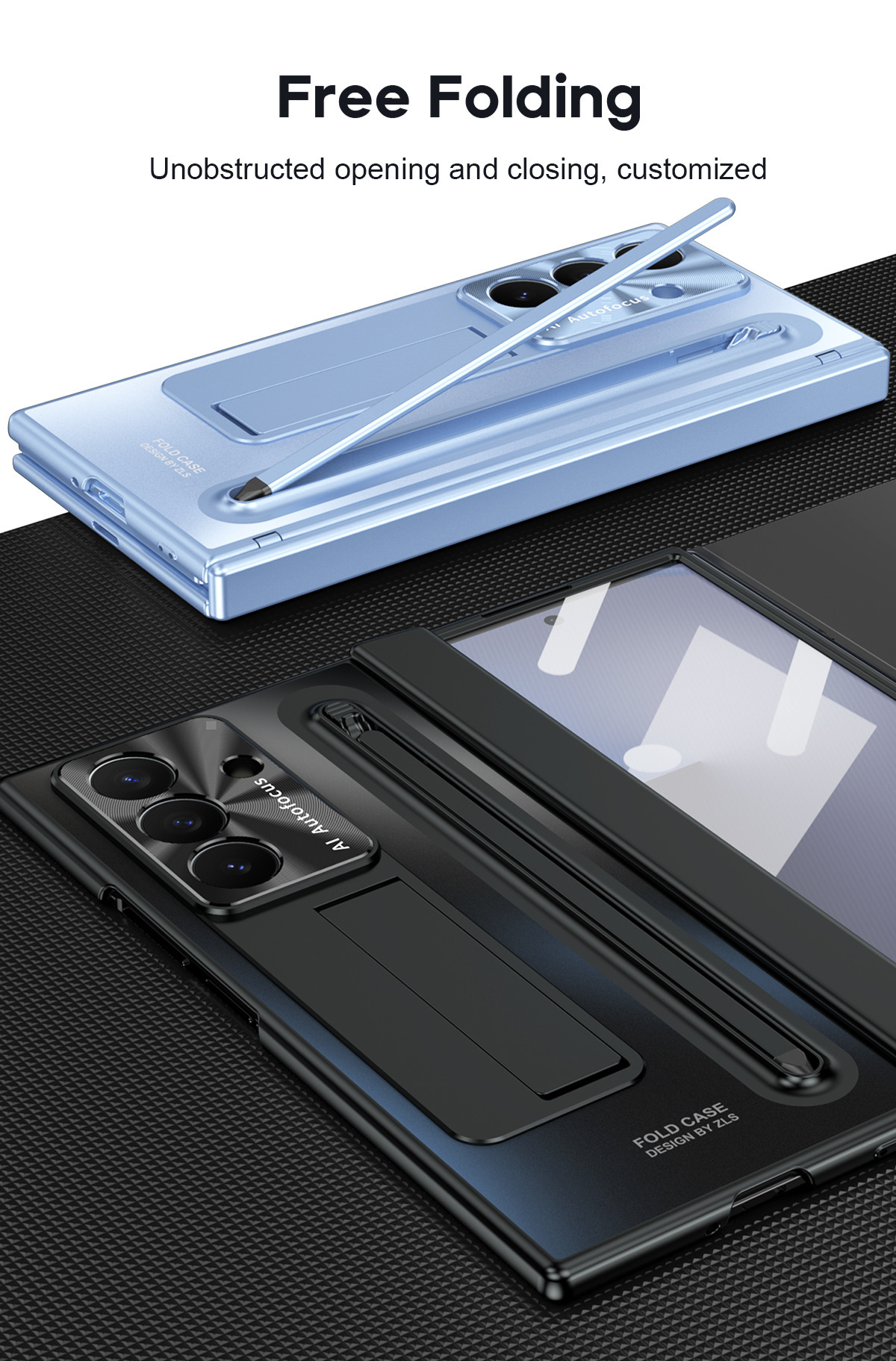 Compatible with Samsung Z Fold8/7/6 phone case TriFold pen stand case and screen protector W25 foldable screen protector