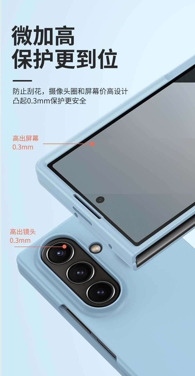 Compatible with Samsung Z Fold8/7/6 phone case W25 foldable screen 5/4/3/2 ultra-thin drop-proof protective case
