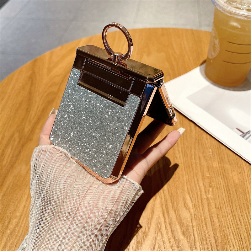 Compatible with OPPO Find N3 Flip phone case, N2 Flip ring hinge, diamond lens shockproof protective case