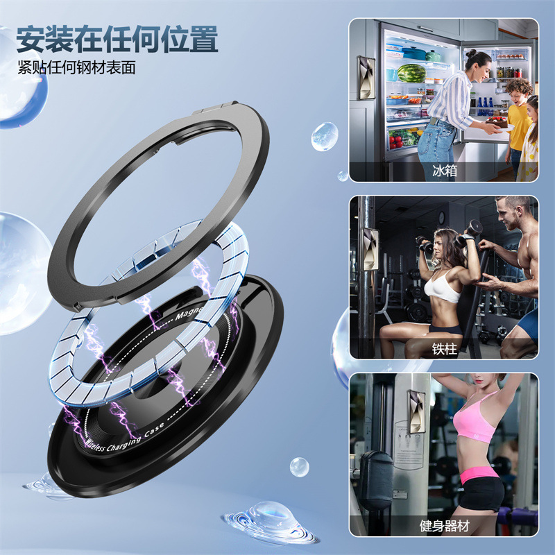 Compatible with Samsung S26/25 Ultra phone case, 24FE magnetic 360° rotating stand, Note20 drop protection case.