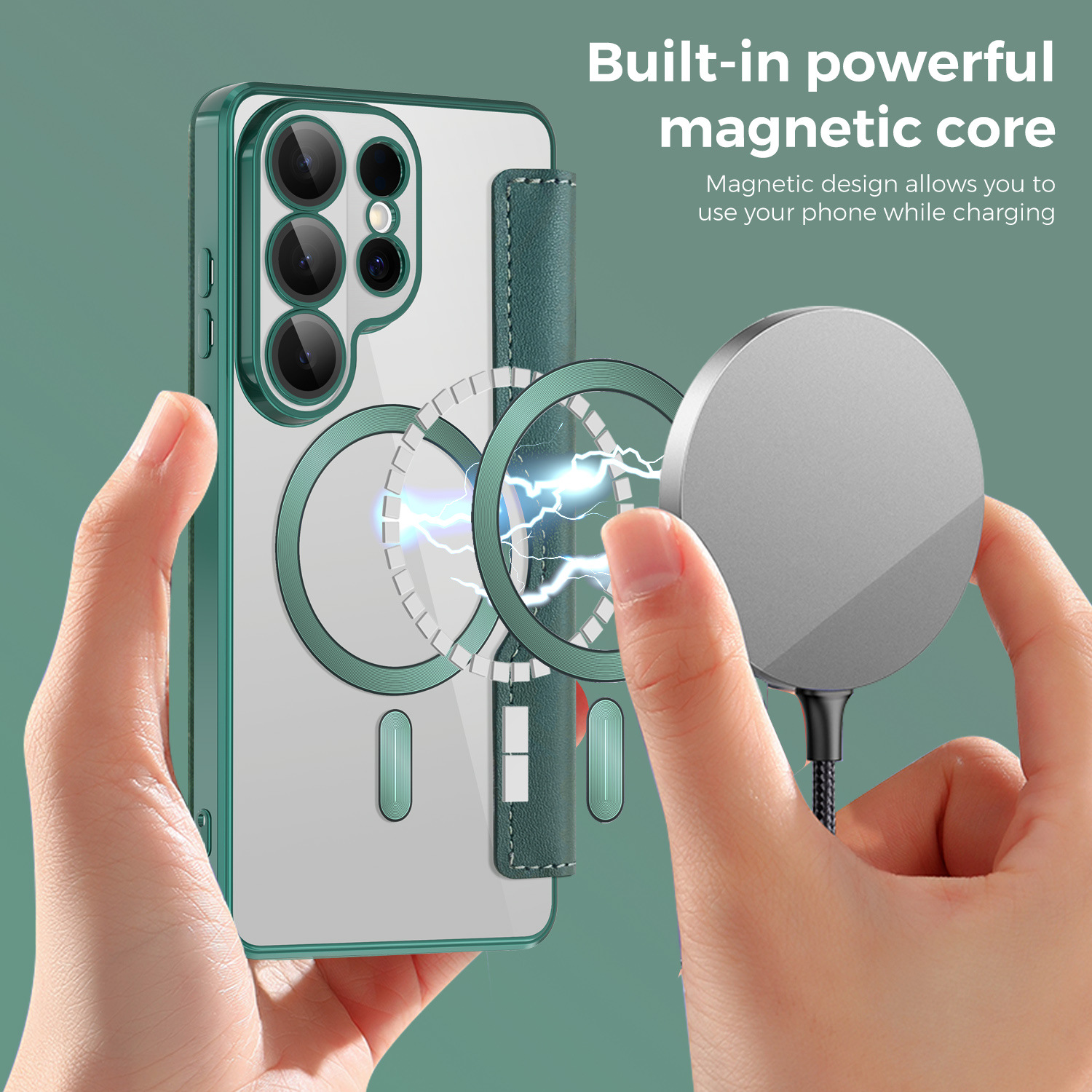 Compatible with Samsung S26 Ultra phone case A57 electroplated magnetic 36 flip leather case S25/24P shockproof protective case