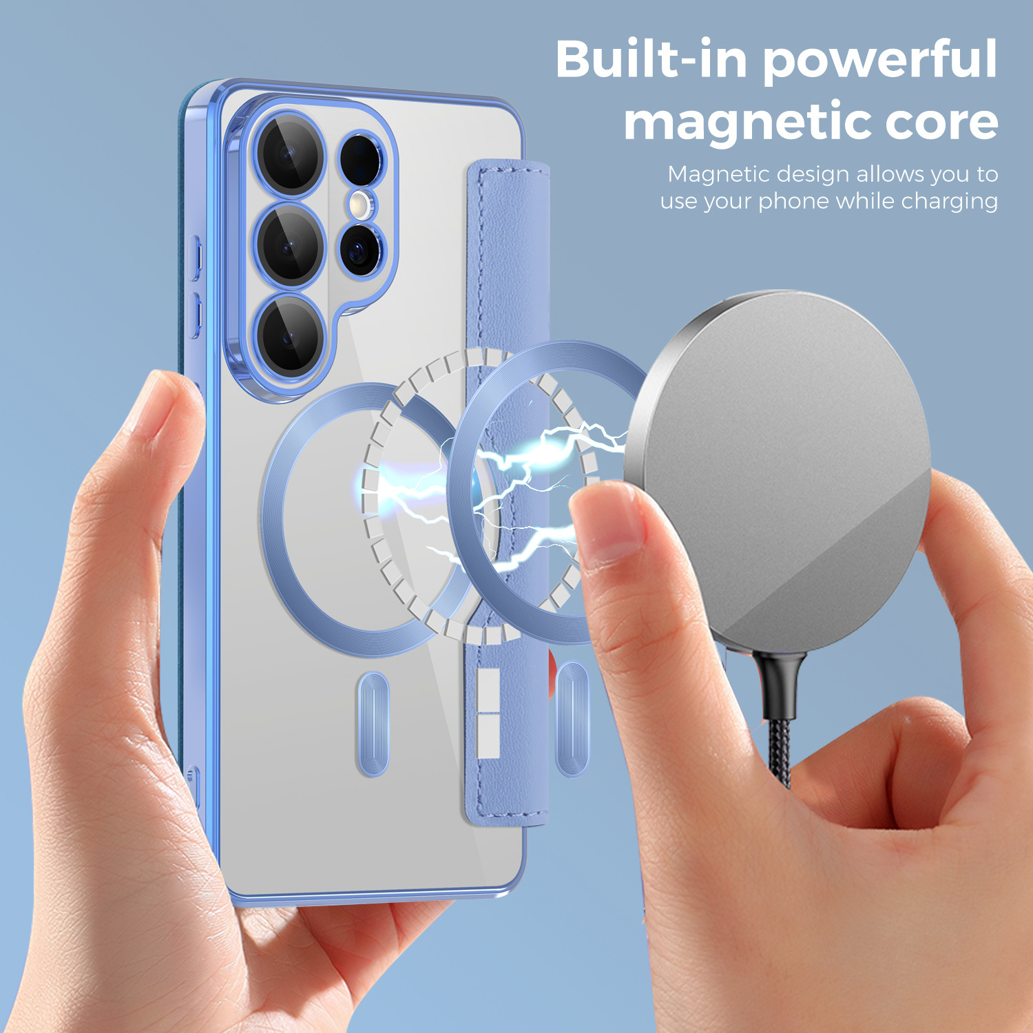 Compatible with Samsung S26 Ultra phone case A57 electroplated magnetic 36 flip leather case S25/24P shockproof protective case