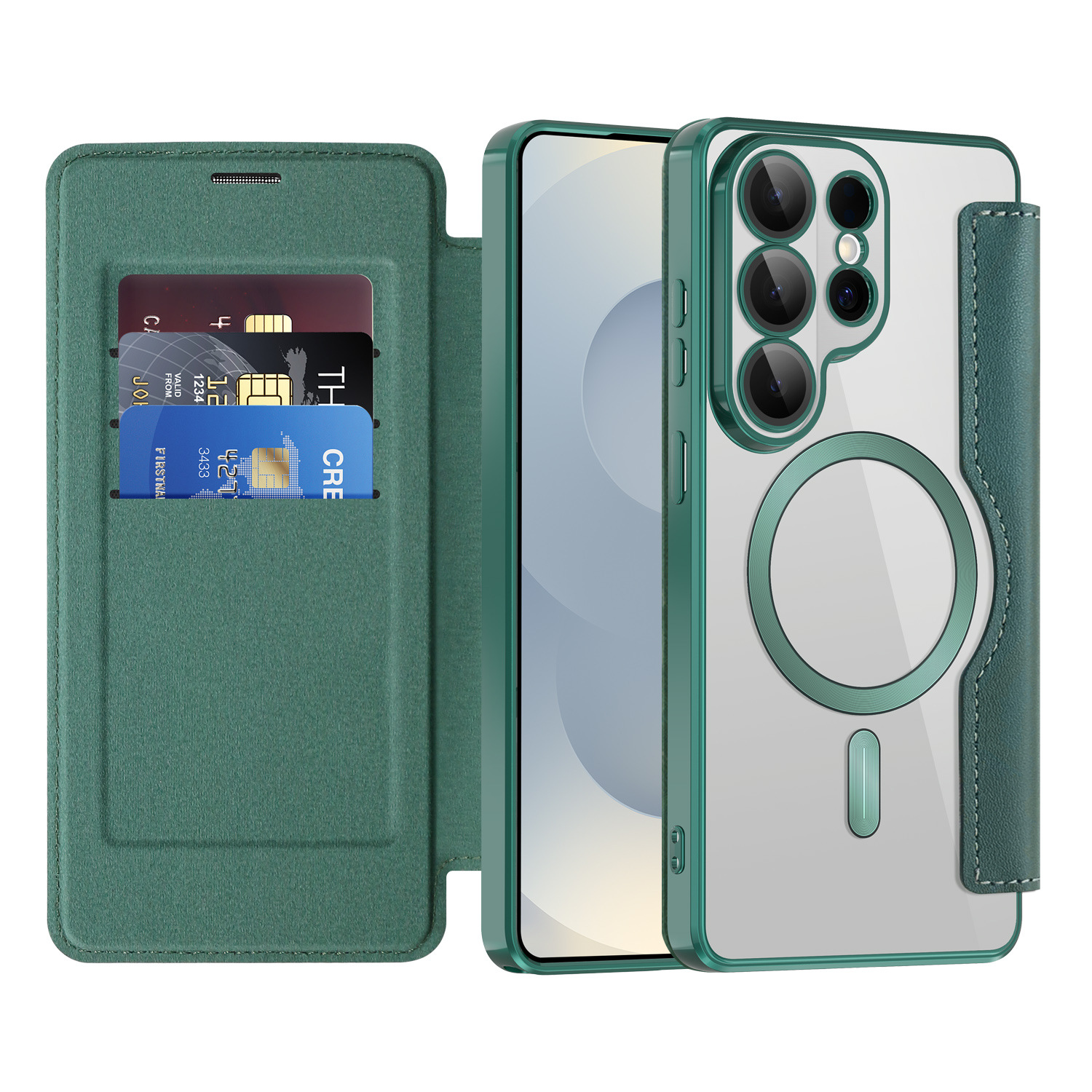 Compatible with Samsung S26 Ultra phone case A57 electroplated magnetic 36 flip leather case S25/24P shockproof protective case
