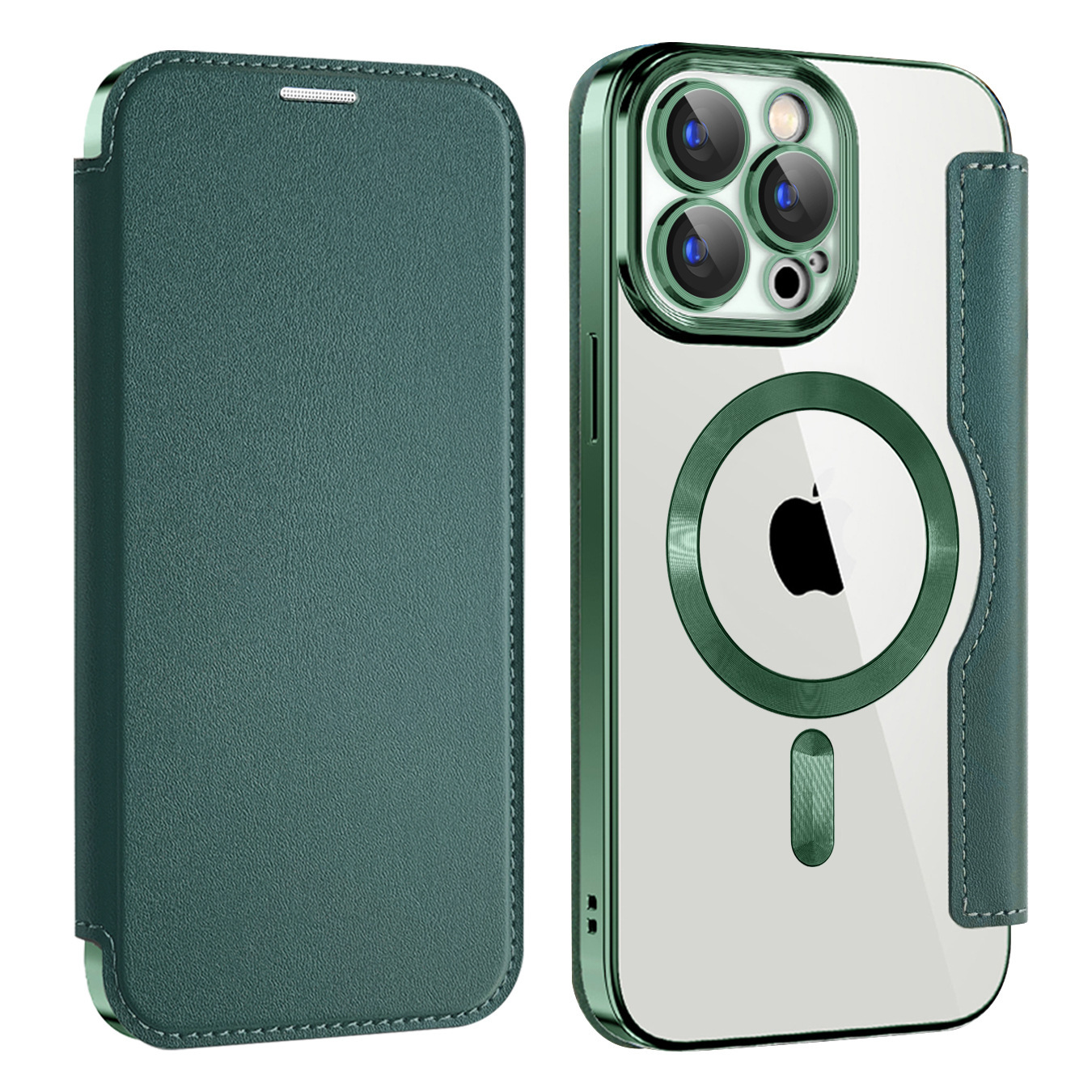 Compatible with Apple 17 Pro phone case 16/15 Pro Max, electroplated magnetic, 14/13, Amazon 12 flip leather case