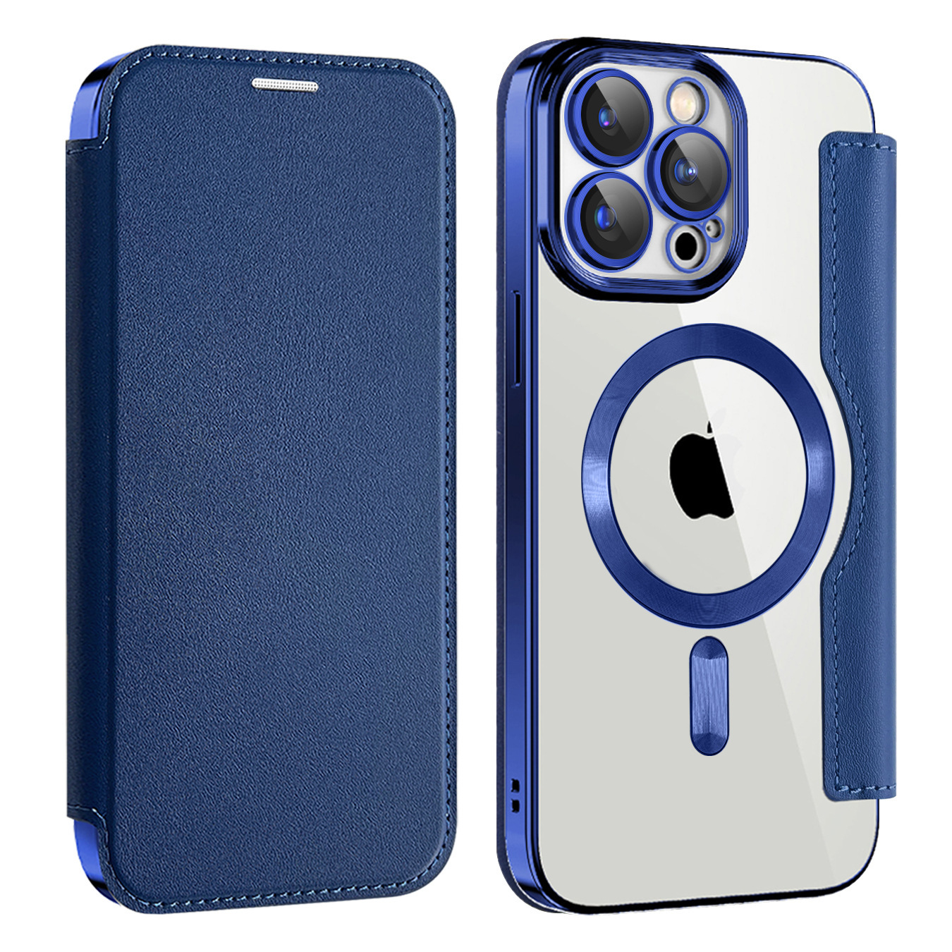 Compatible with Apple 17 Pro phone case 16/15 Pro Max, electroplated magnetic, 14/13, Amazon 12 flip leather case