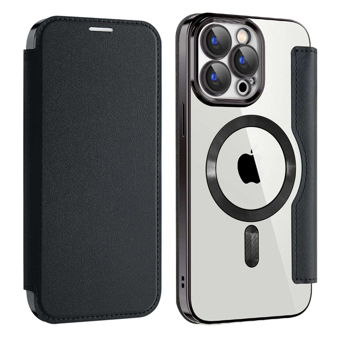 Compatible with Apple 17 Pro phone case 16/15 Pro Max, electroplated magnetic, 14/13, Amazon 12 flip leather case