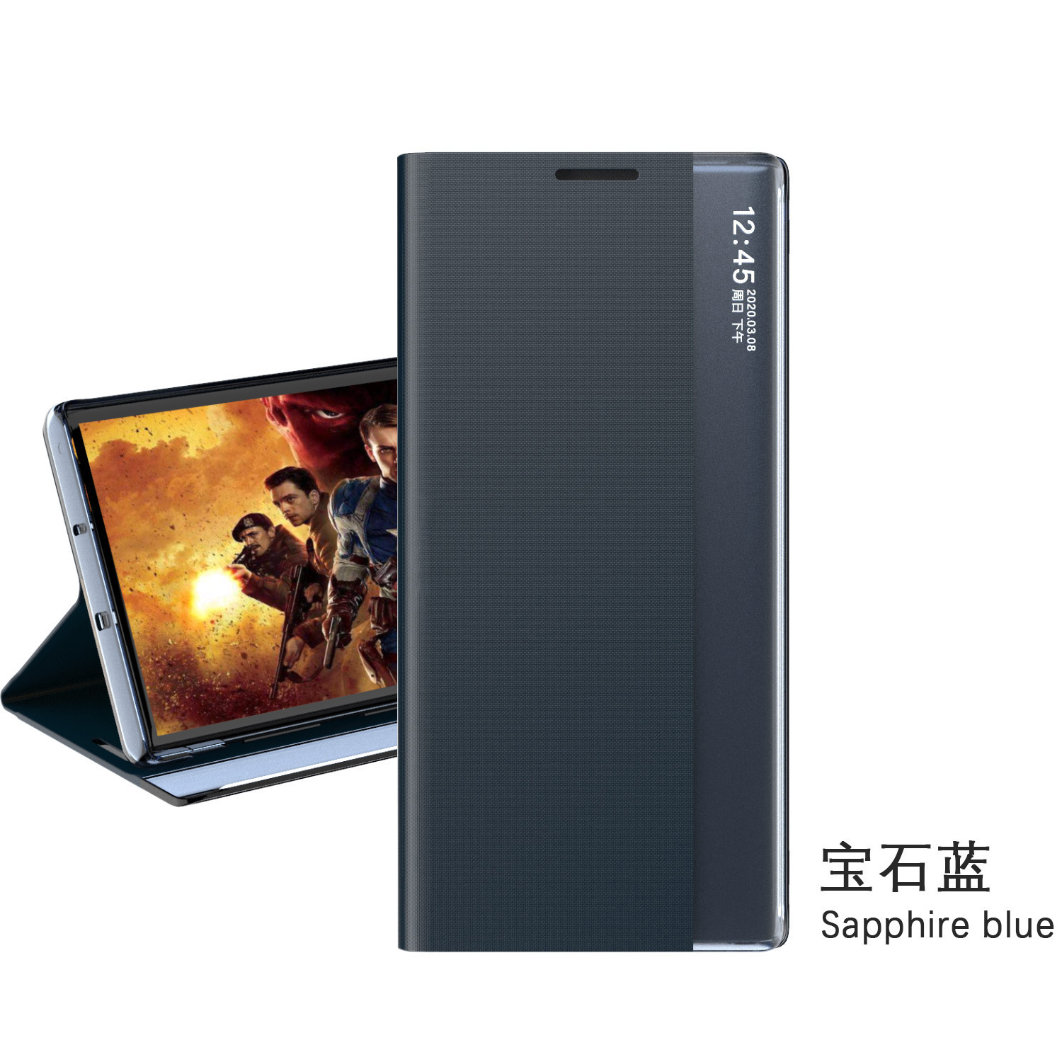 Compatible with Samsung S26 Ultra phone case, S25 Plus smart flip phone with window, S24/23U stand, shockproof leather case