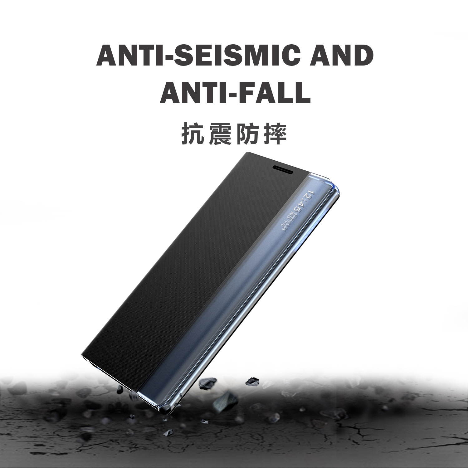 Compatible with Samsung S26 Ultra phone case, S25 Plus smart flip phone with window, S24/23U stand, shockproof leather case