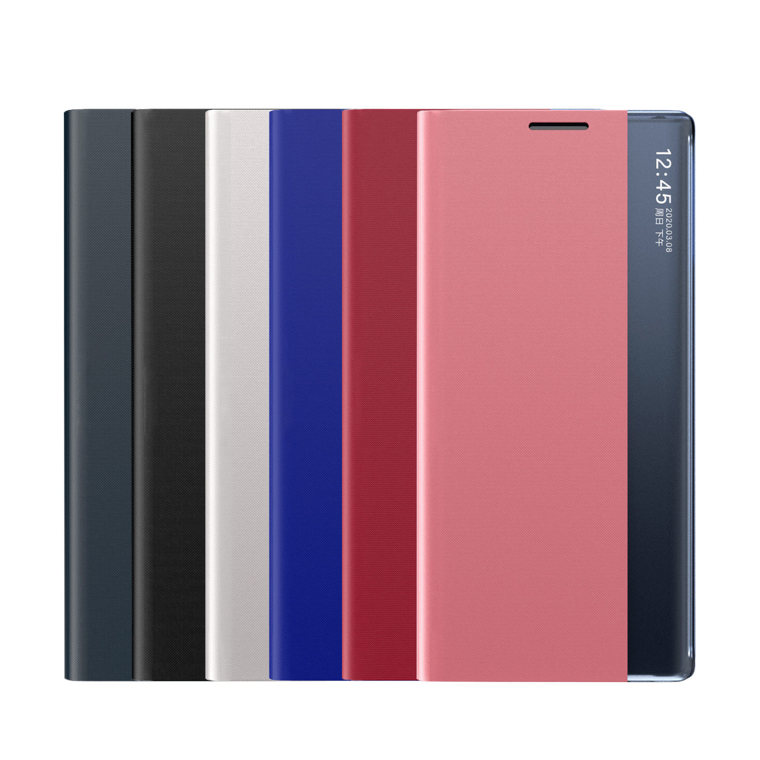 Compatible with Samsung S26 Ultra phone case, S25 Plus smart flip phone with window, S24/23U stand, shockproof leather case