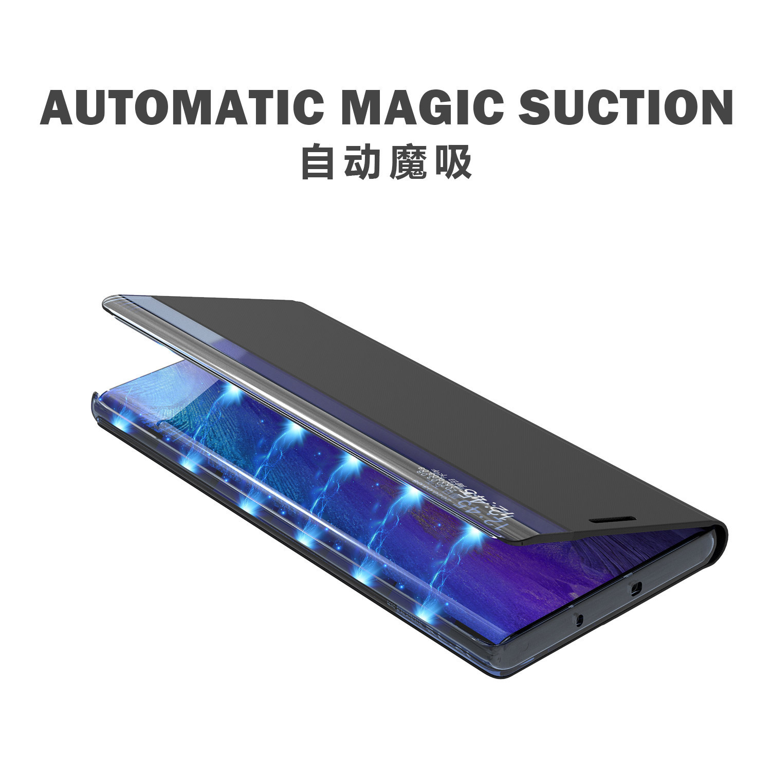 Compatible with Samsung S26 Ultra phone case, S25 Plus smart flip phone with window, S24/23U stand, shockproof leather case
