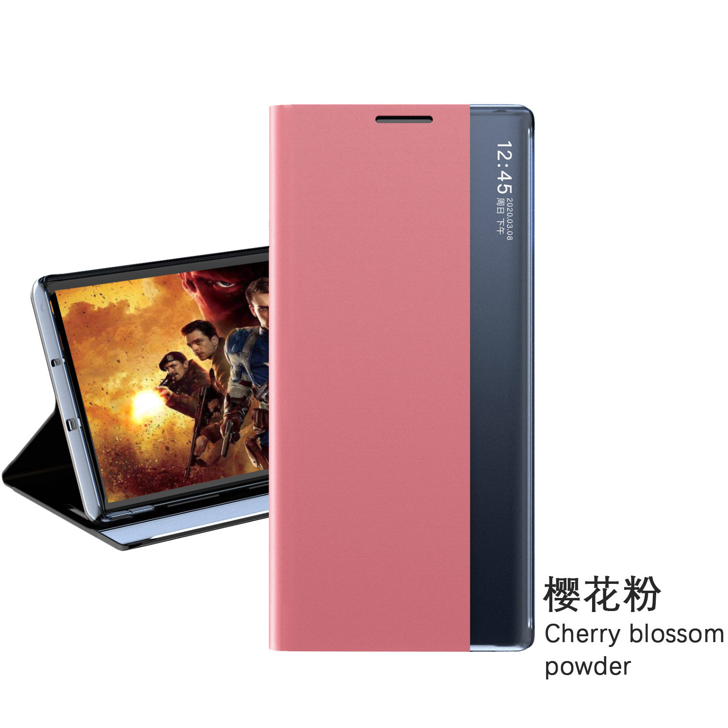 Compatible with Samsung S26 Ultra phone case, S25 Plus smart flip phone with window, S24/23U stand, shockproof leather case