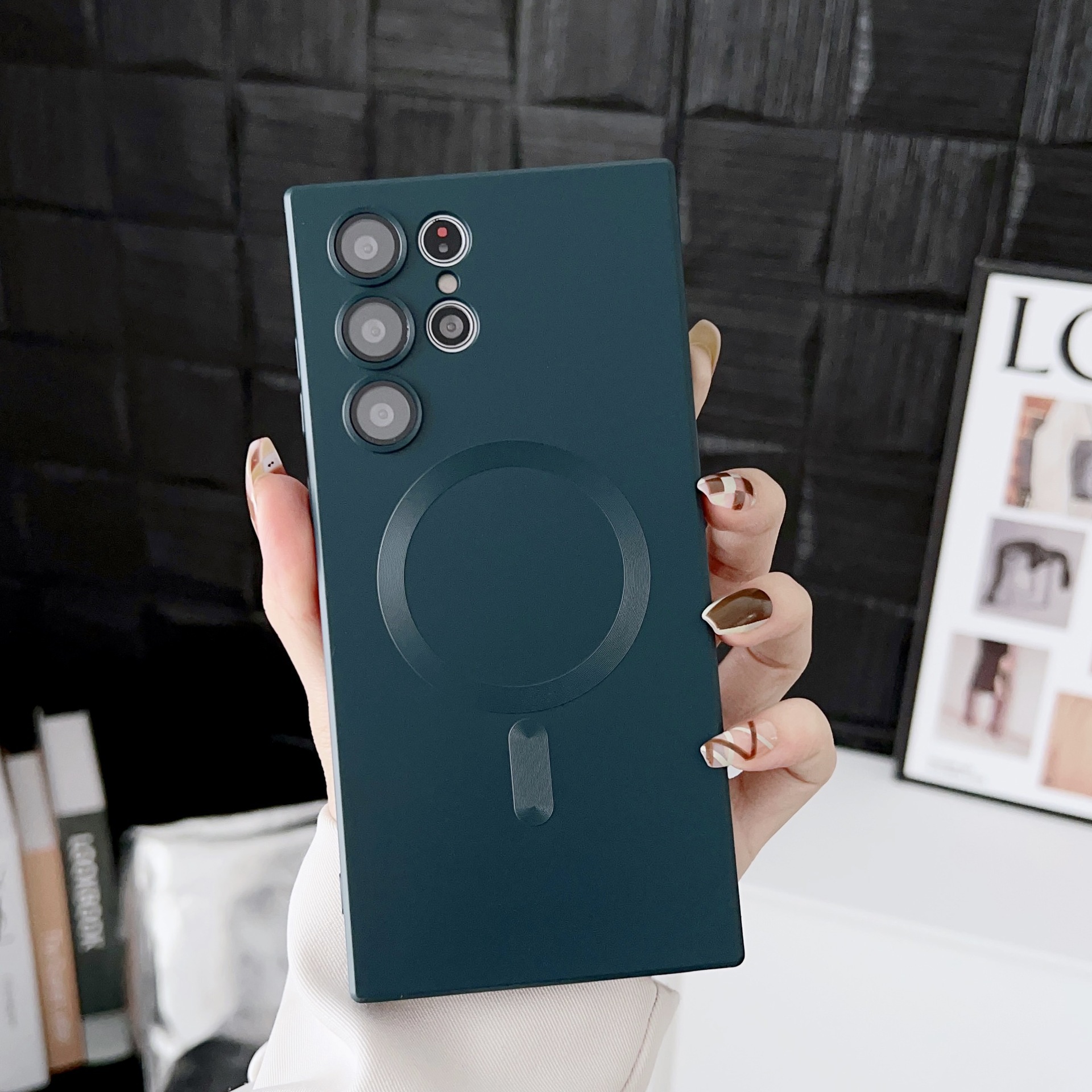 Compatible with Samsung Z Flip 7/6 phone case, 5/4/3 folding screen, magnetic ring, frosted TPU soft case, Amazon.