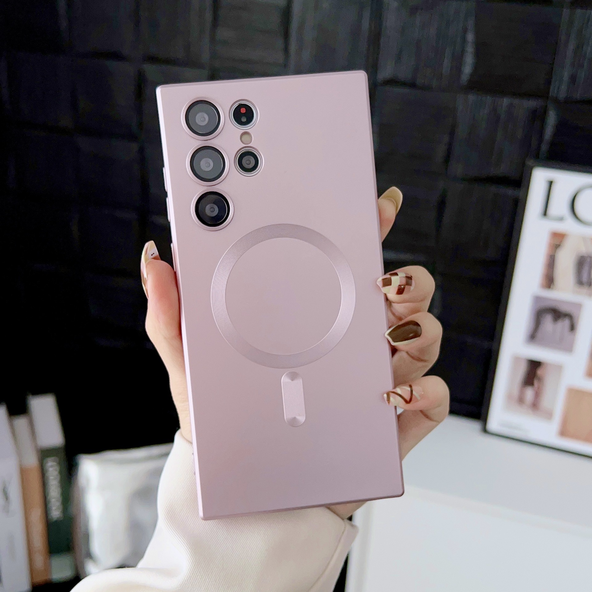 Compatible with Samsung Z Flip 7/6 phone case, 5/4/3 folding screen, magnetic ring, frosted TPU soft case, Amazon.