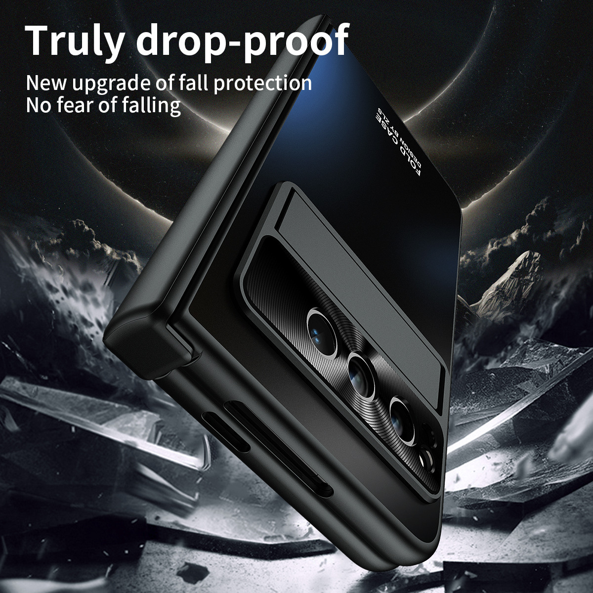 Compatible with Google Pixel Fold2 phone case, hinge, pen slot, pen case, screen protector, full coverage, drop protection, foldable screen