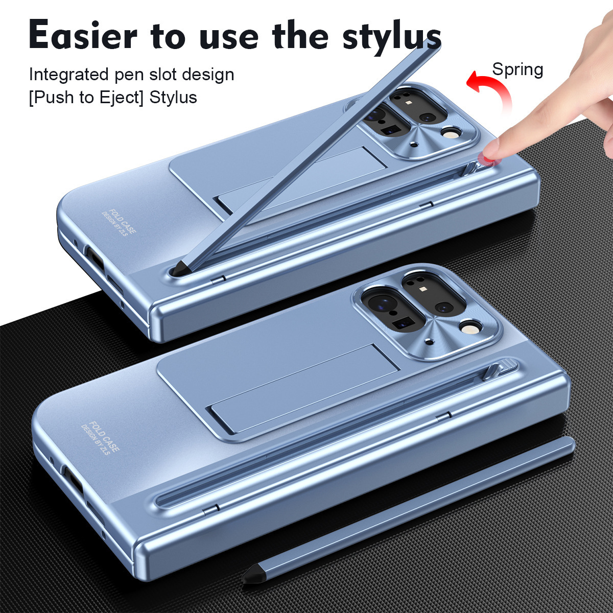 Compatible with Google Pixel 11 Fold phone case 10/9proF with pen, spring hinge, full-coverage protective case.