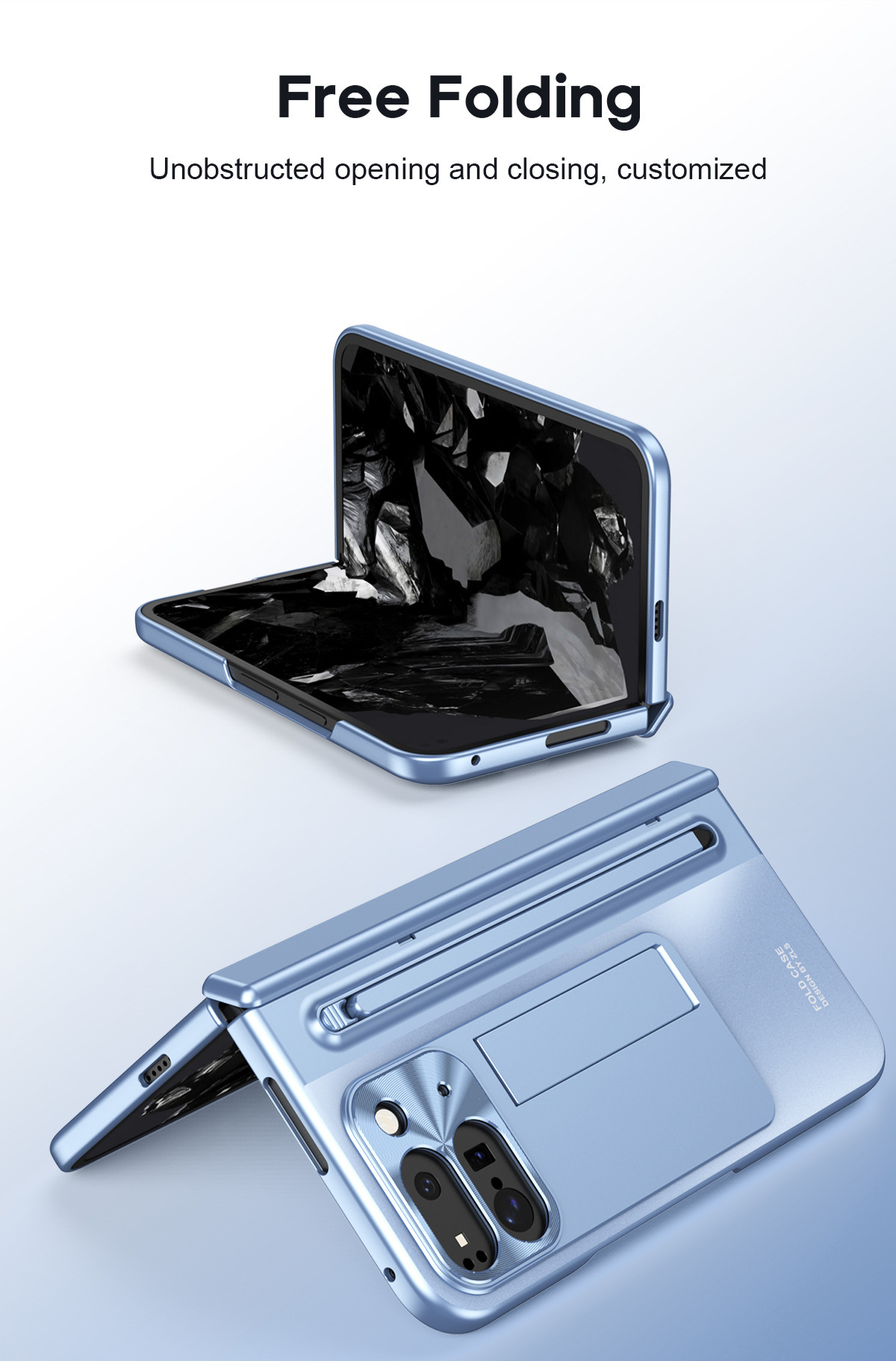 Compatible with Google Pixel 11 Fold phone case 10/9proF with pen, spring hinge, full-coverage protective case.