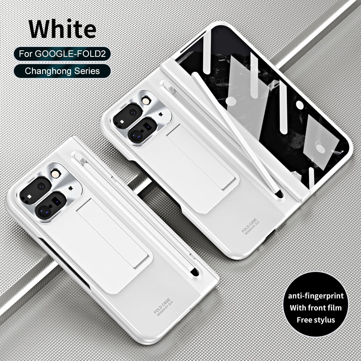 Compatible with Google Pixel 11 Fold phone case 10/9proF with pen, spring hinge, full-coverage protective case.