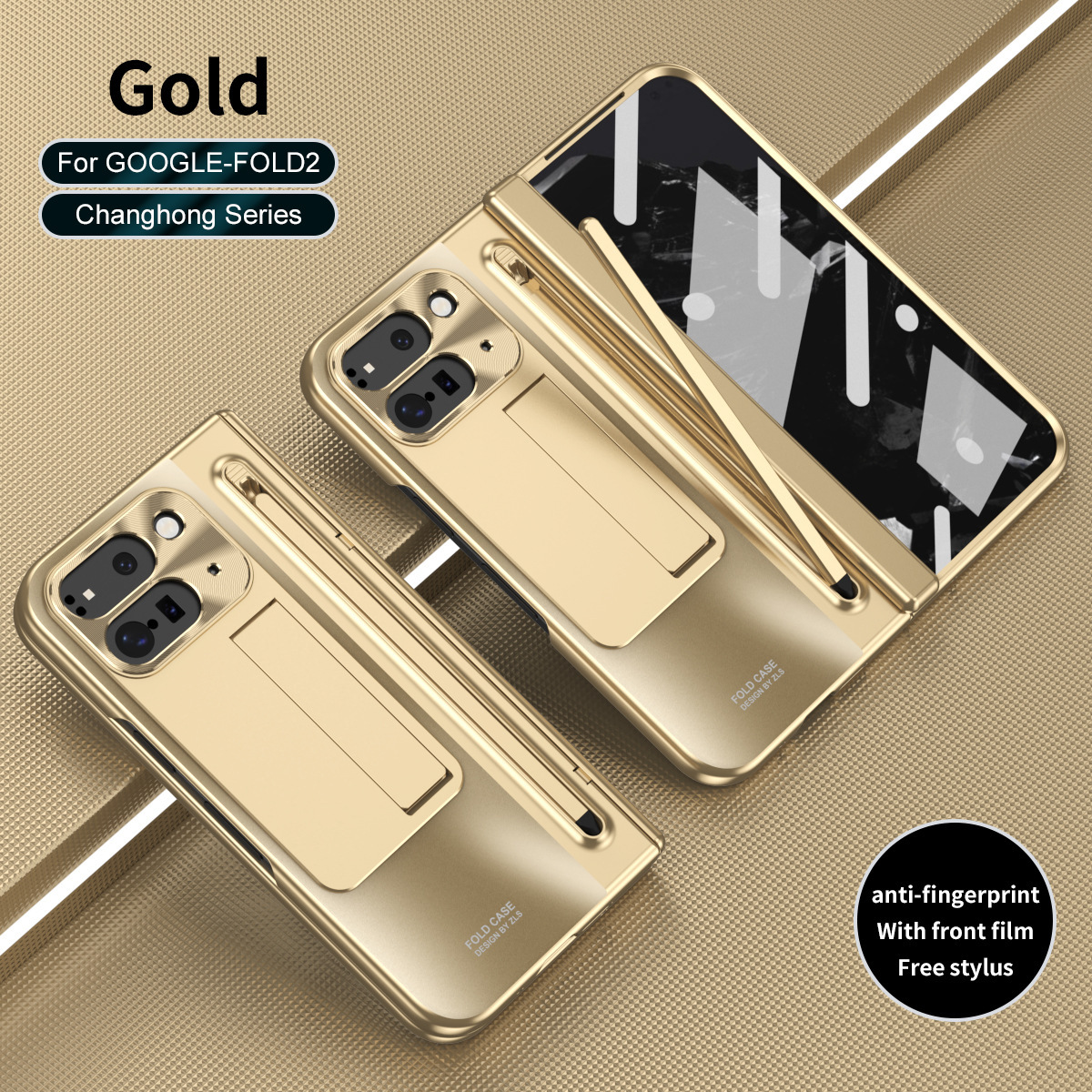 Compatible with Google Pixel 11 Fold phone case 10/9proF with pen, spring hinge, full-coverage protective case.