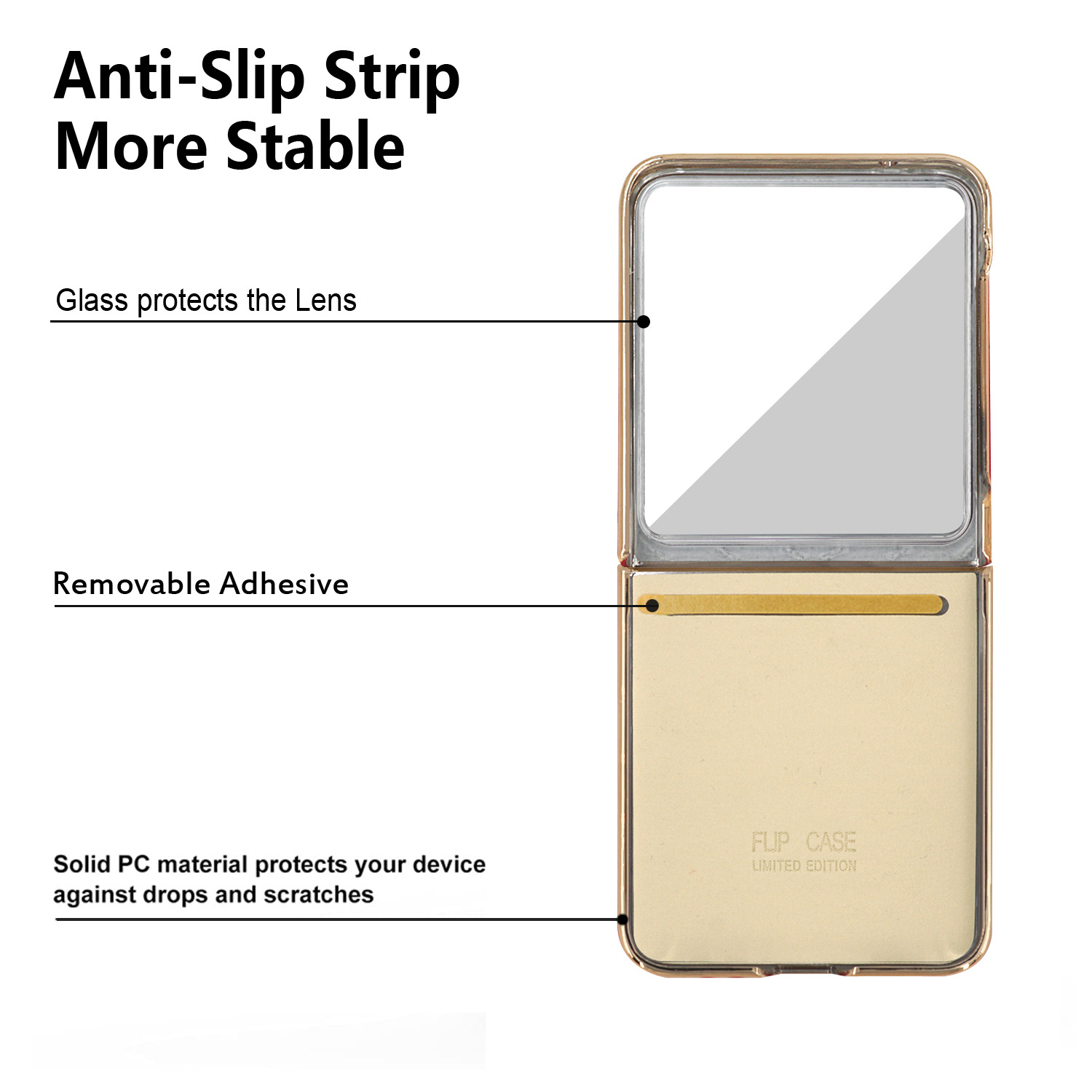 Compatible with Samsung Z Flip 7/6/5 phone cases, 4/3-inch electroplated leather V-pattern ring case, shockproof protective case.