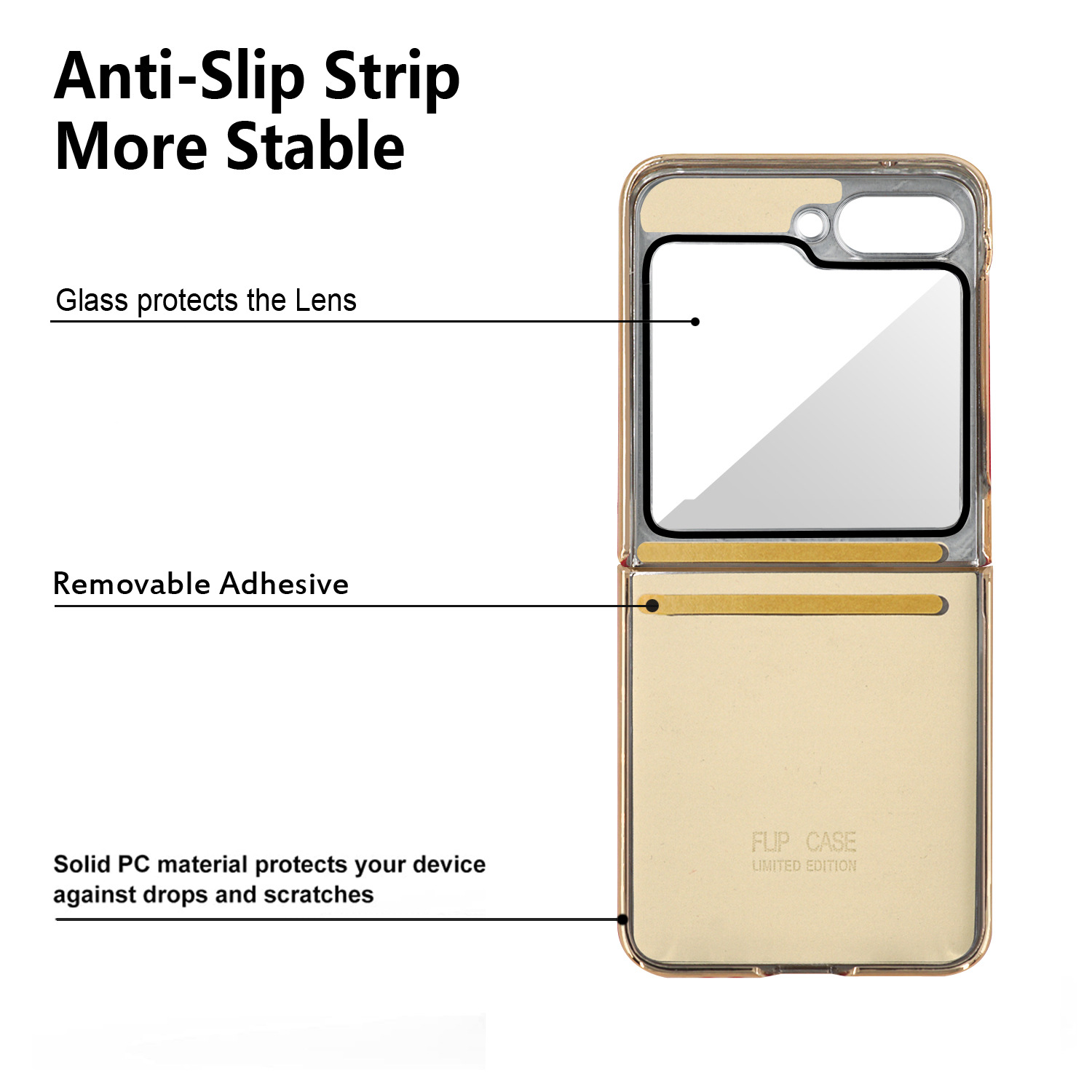 Compatible with Samsung Z Flip 7/6/5 phone cases, 4/3-inch electroplated leather V-pattern ring case, shockproof protective case.