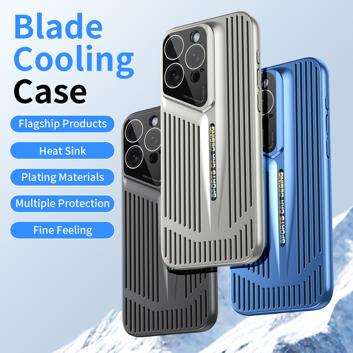 Compatible with Apple 17/16 Pro Max phone cases, 15-inch hollow heat dissipation case, 14-inch ultra-thin blade-like shockproof protective case.