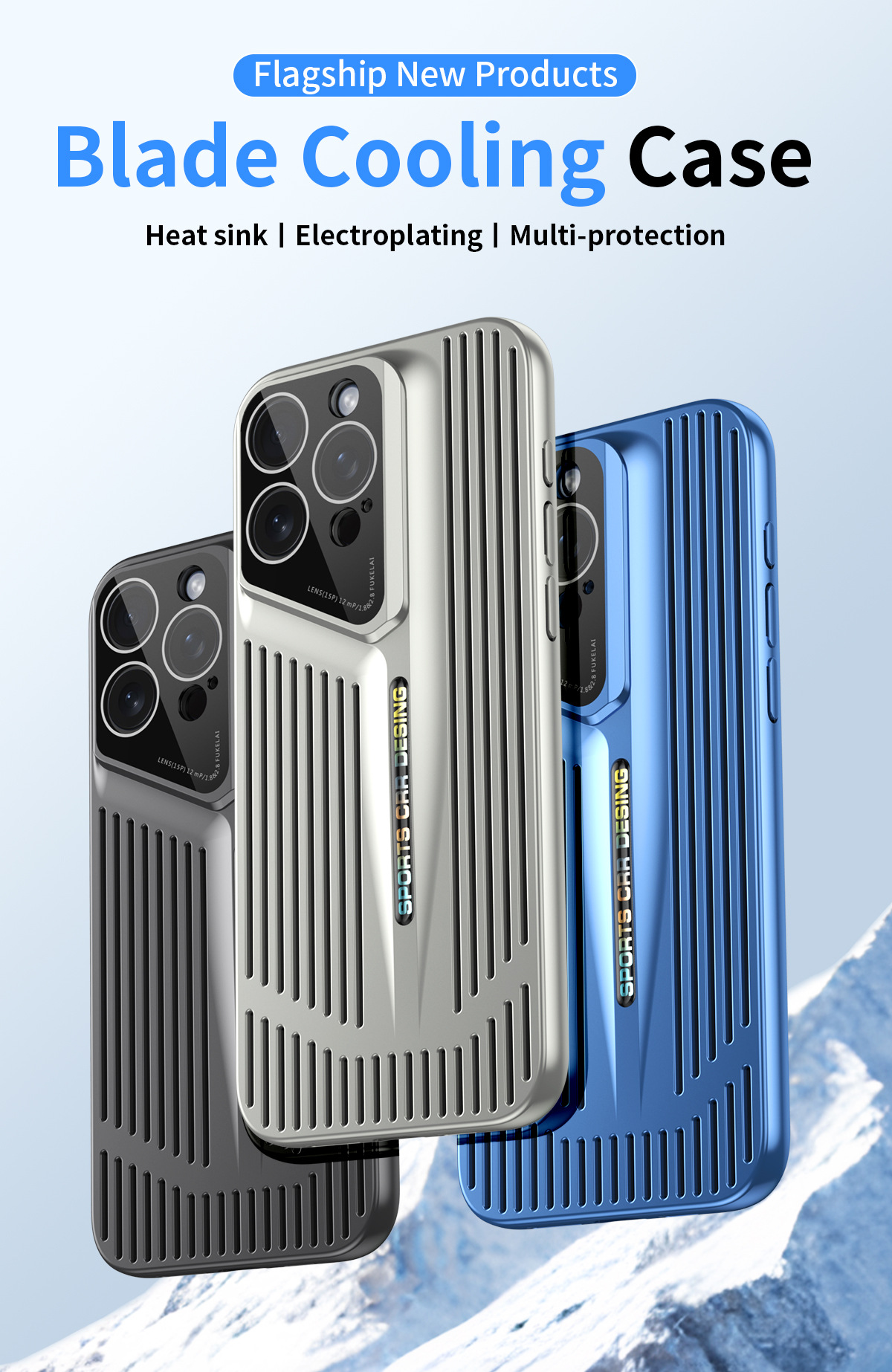 Compatible with Apple 17/16 Pro Max phone cases, 15-inch hollow heat dissipation case, 14-inch ultra-thin blade-like shockproof protective case.
