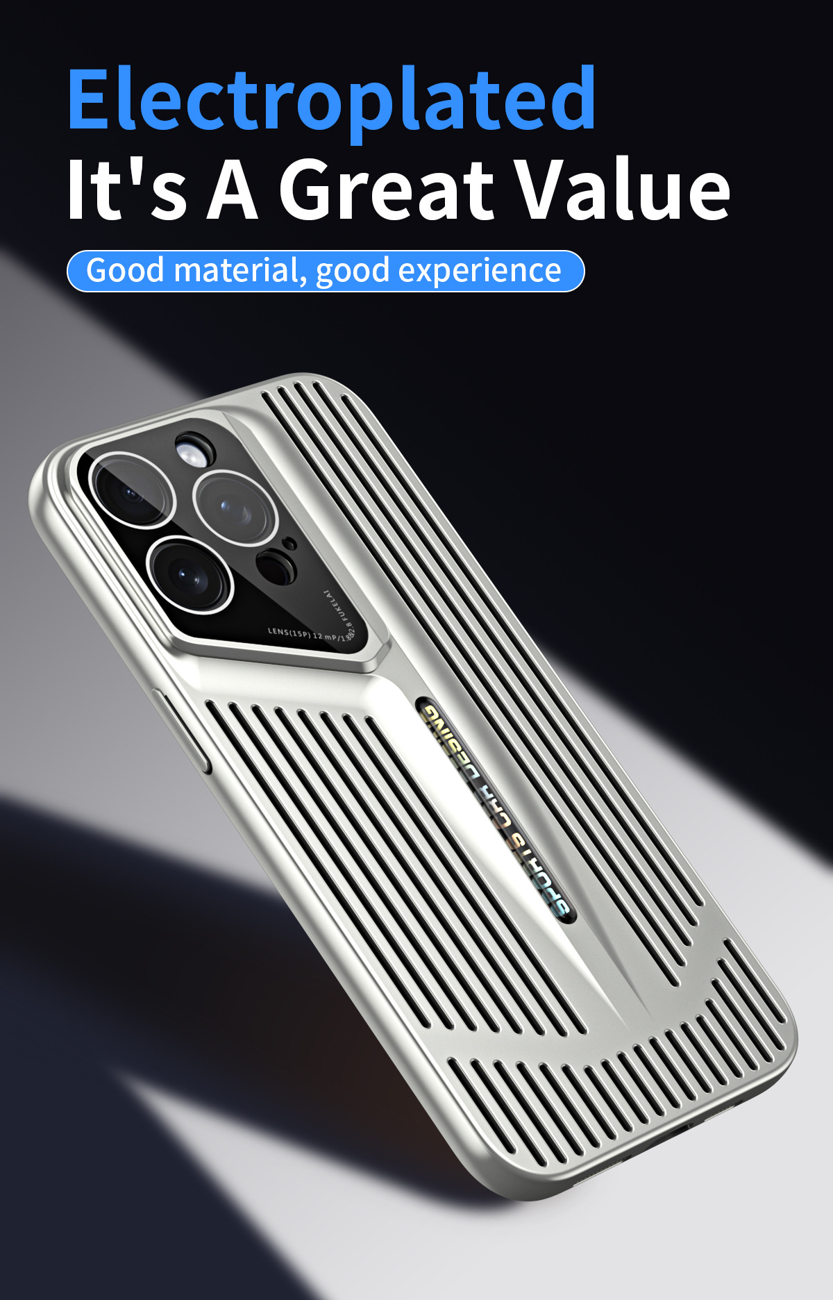 Compatible with Apple 17/16 Pro Max phone cases, 15-inch hollow heat dissipation case, 14-inch ultra-thin blade-like shockproof protective case.