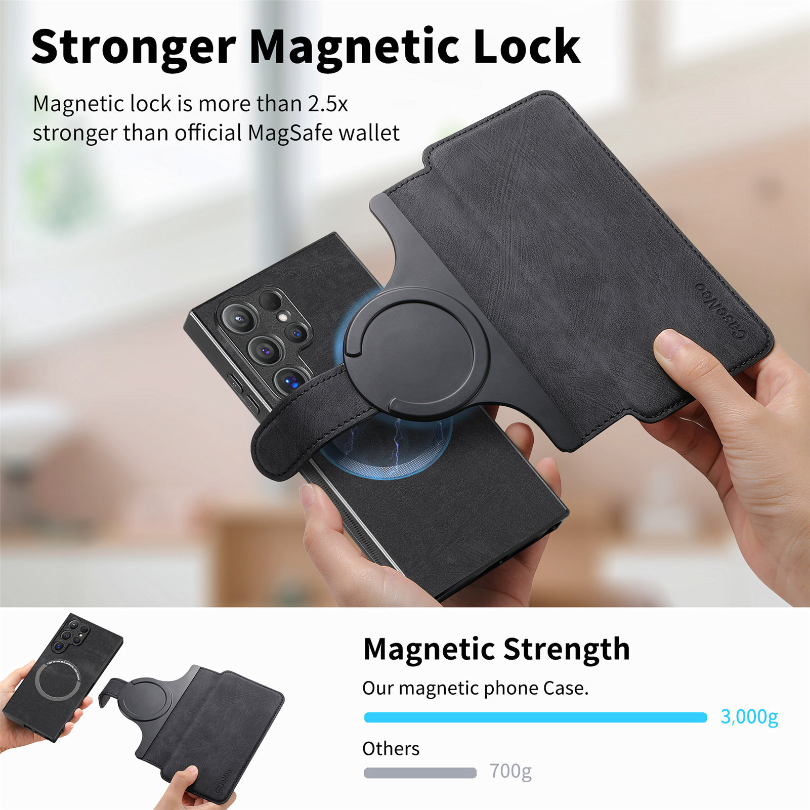Compatible with Samsung S26U/25Ultra phone case A57 magnetic 2-in-1 S24P detachable cover A36 protective case