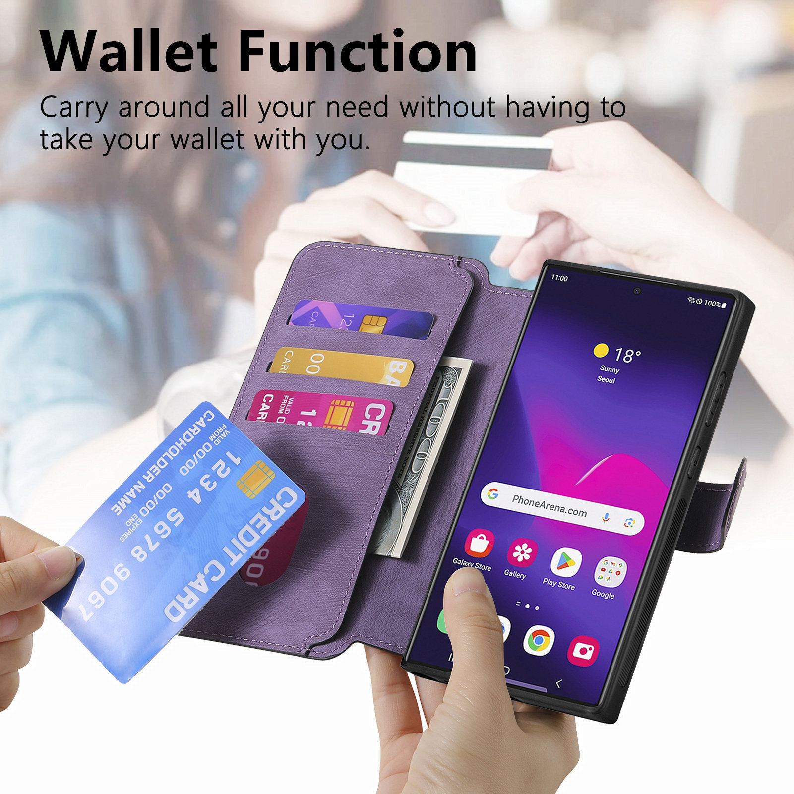 Compatible with Samsung S26U/25Ultra phone case A57 magnetic 2-in-1 S24P detachable cover A36 protective case