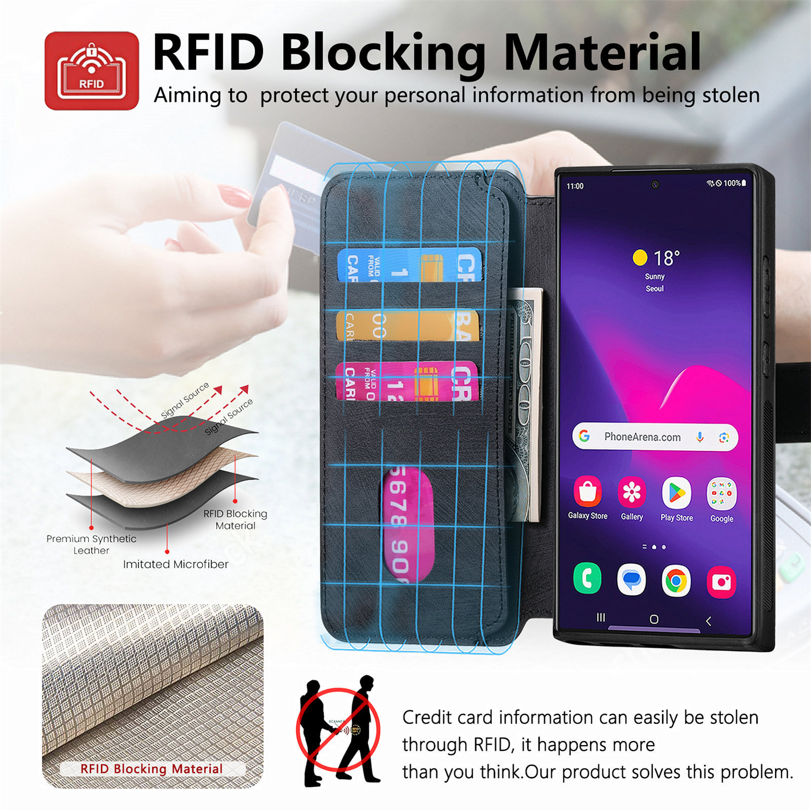 Compatible with Samsung S26U/25Ultra phone case A57 magnetic 2-in-1 S24P detachable cover A36 protective case