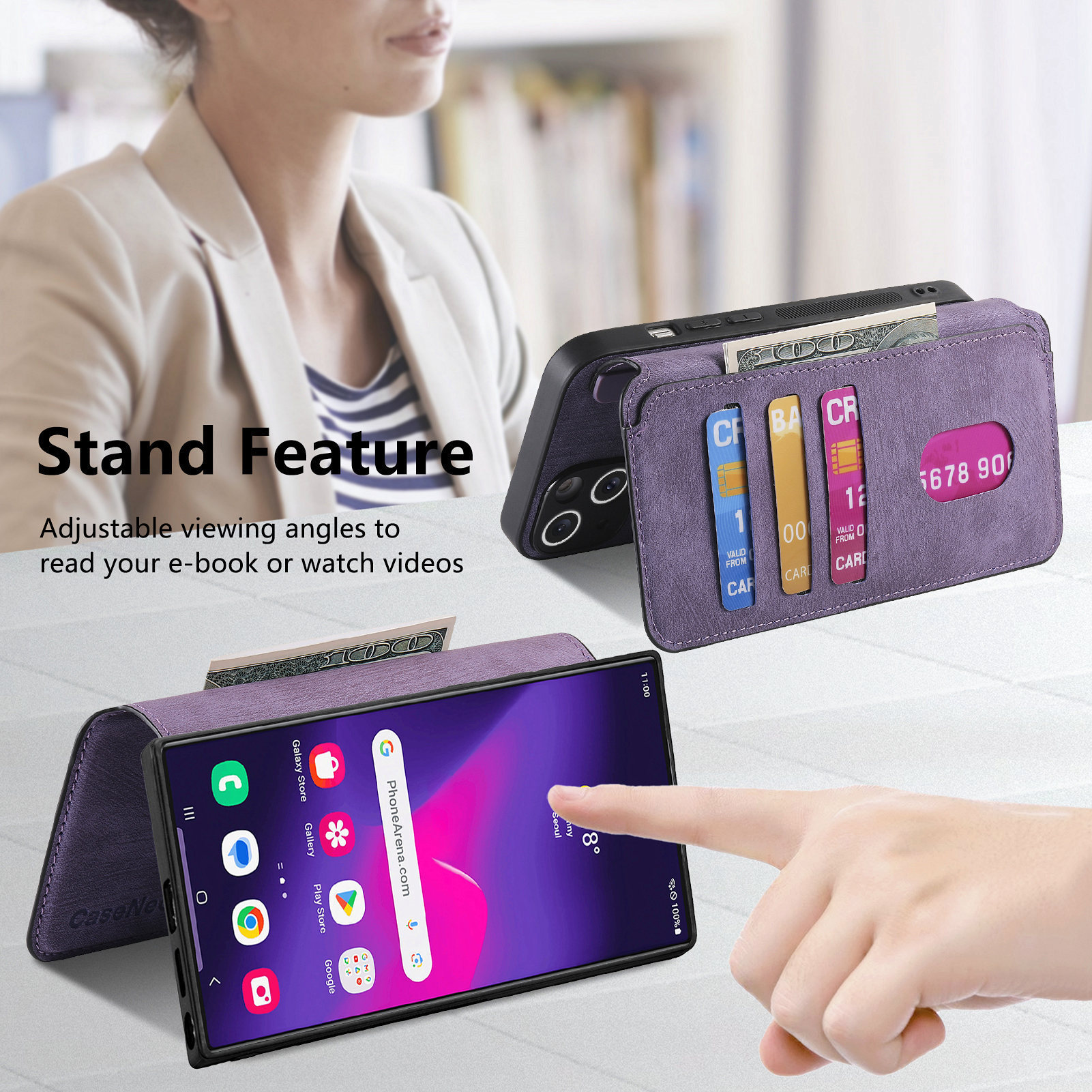Compatible with Samsung S26U/25Ultra phone case A57 magnetic 2-in-1 S24P detachable cover A36 protective case
