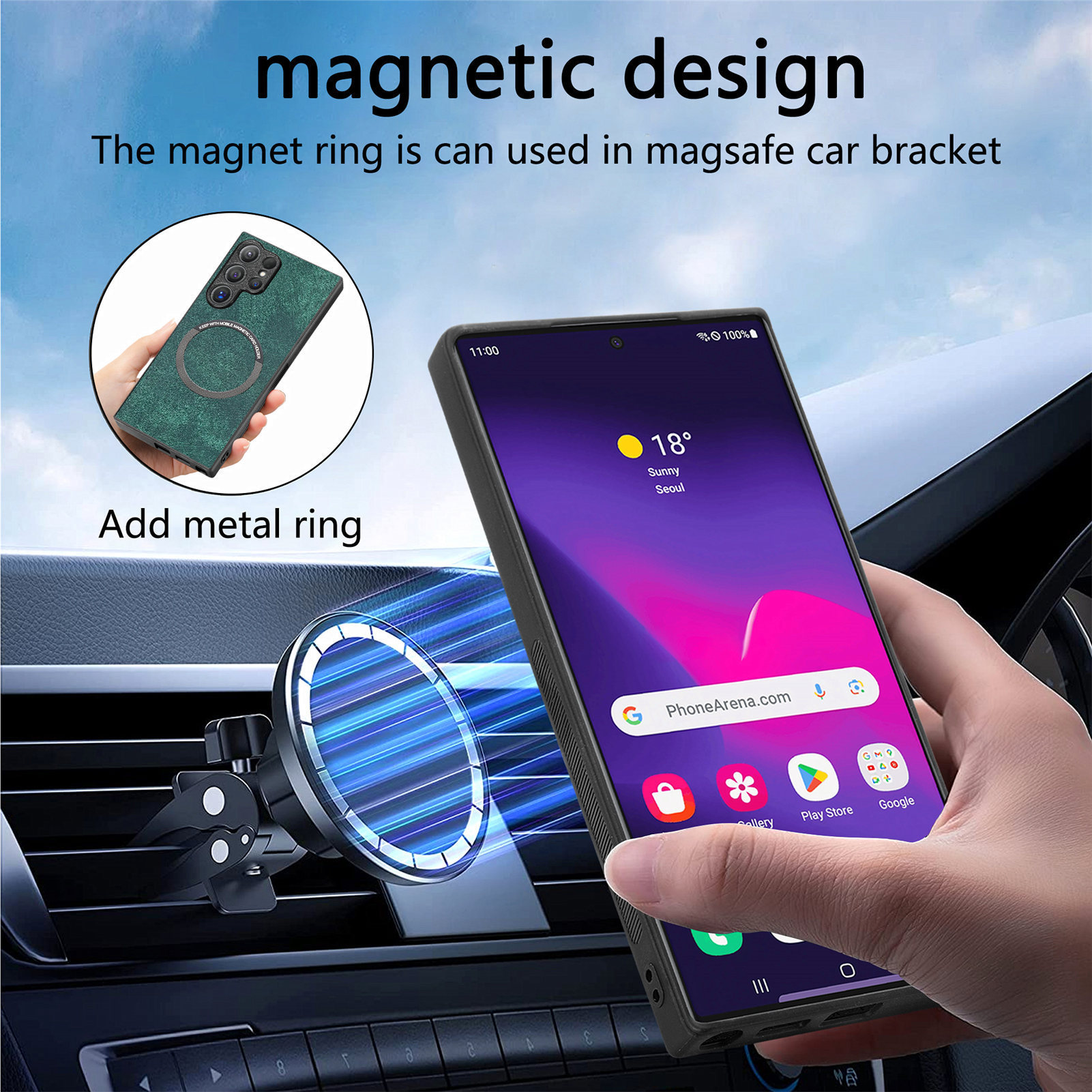 Compatible with Samsung S26U/25Ultra phone case A57 magnetic 2-in-1 S24P detachable cover A36 protective case