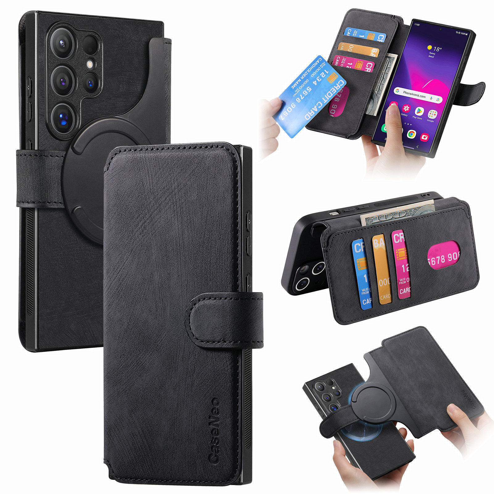 Compatible with Samsung S26U/25Ultra phone case A57 magnetic 2-in-1 S24P detachable cover A36 protective case