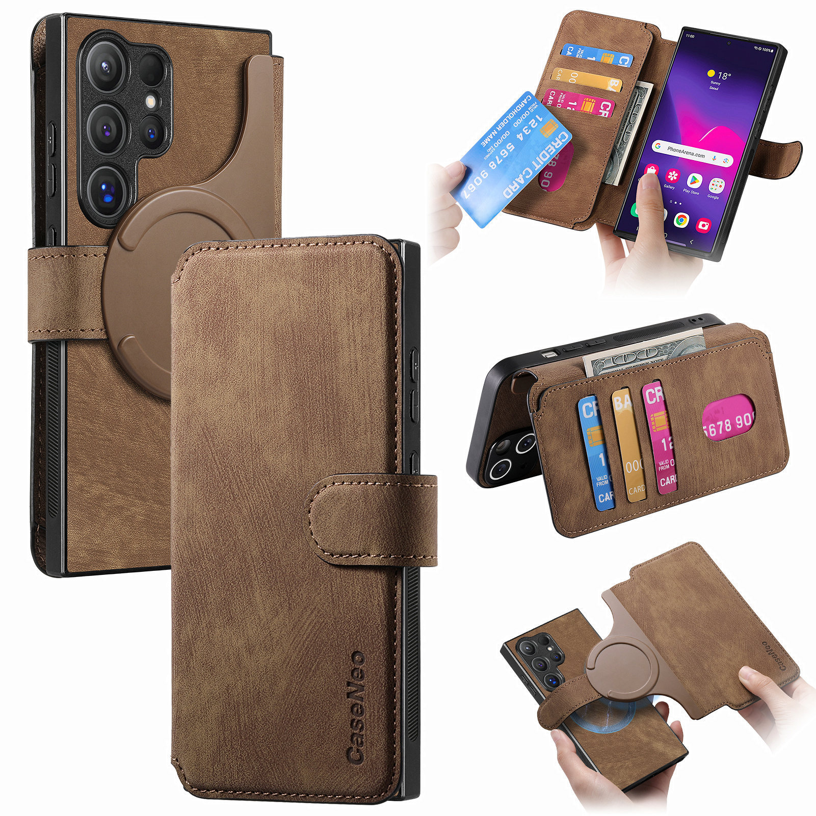 Compatible with Samsung S26U/25Ultra phone case A57 magnetic 2-in-1 S24P detachable cover A36 protective case