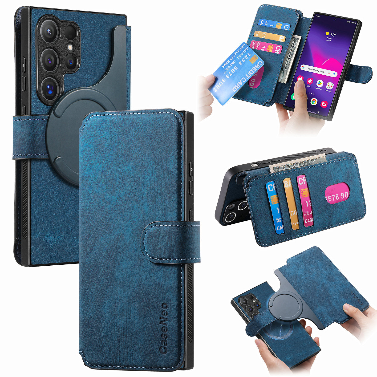 Compatible with Samsung S26U/25Ultra phone case A57 magnetic 2-in-1 S24P detachable cover A36 protective case
