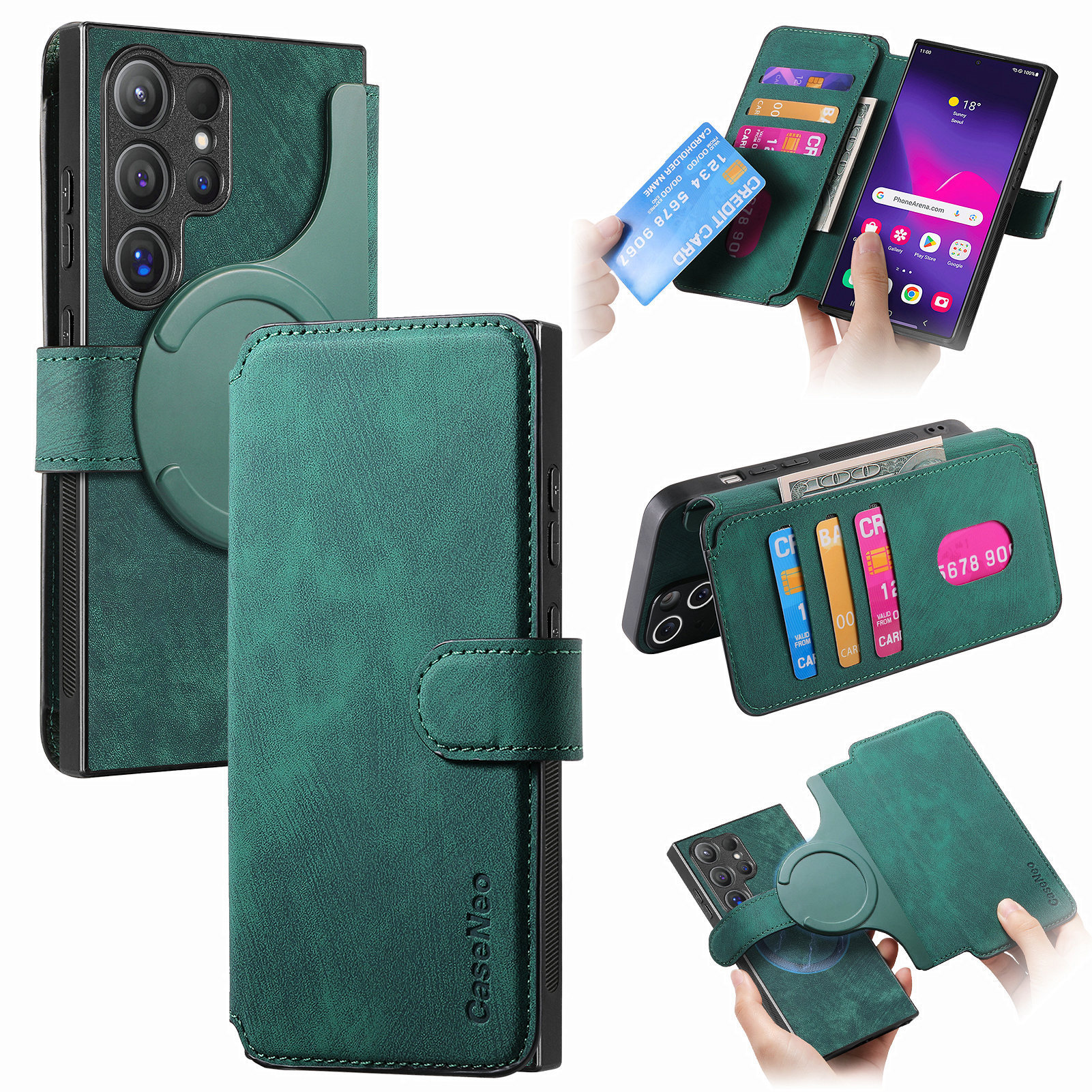 Compatible with Samsung S26U/25Ultra phone case A57 magnetic 2-in-1 S24P detachable cover A36 protective case