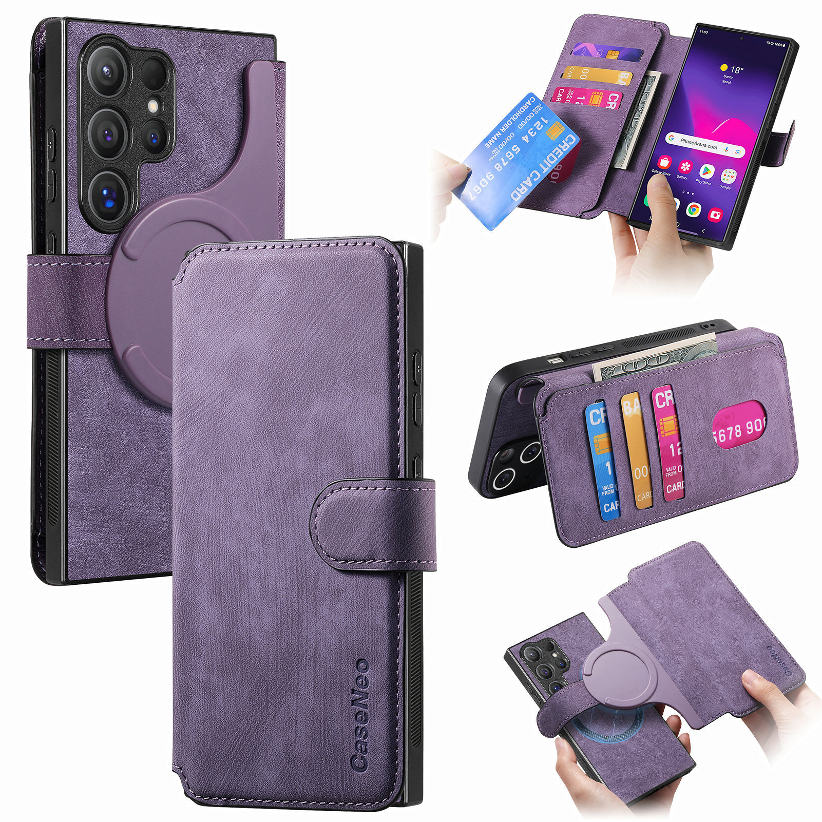 Compatible with Samsung S26U/25Ultra phone case A57 magnetic 2-in-1 S24P detachable cover A36 protective case