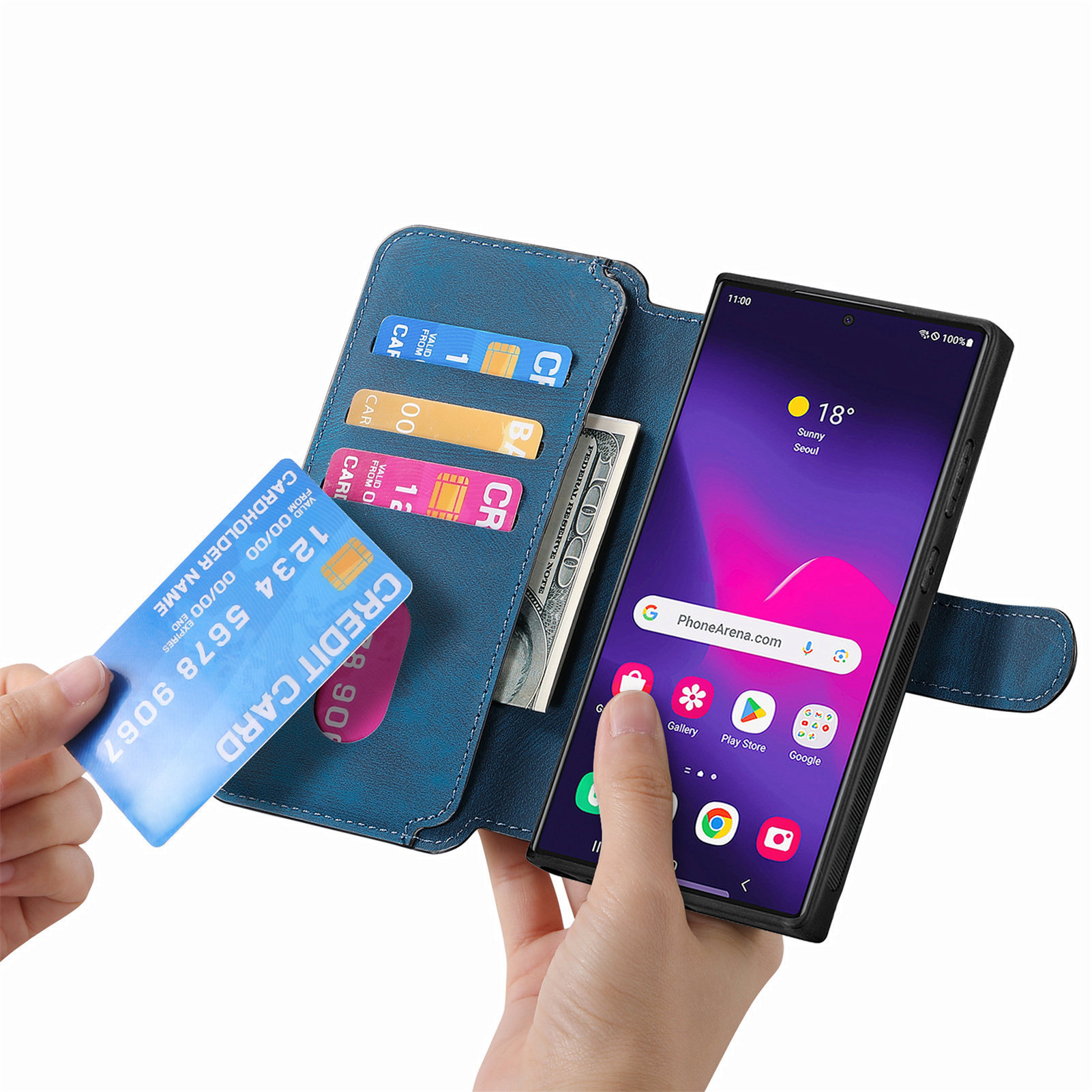 Compatible with Samsung S26U/25Ultra phone case A57 magnetic 2-in-1 S24P detachable cover A36 protective case