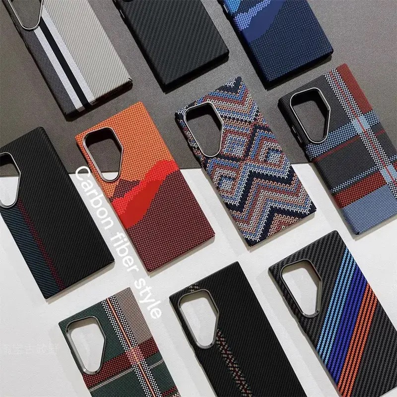 Compatible with Samsung S26 Ultra phone case, glow-in-the-dark S25/24P, built-in magnetic Kevlar textured shockproof protective case