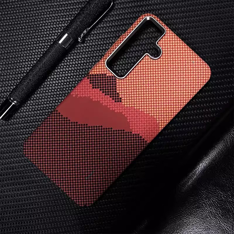 Compatible with Samsung S26 Ultra phone case, glow-in-the-dark S25/24P, built-in magnetic Kevlar textured shockproof protective case