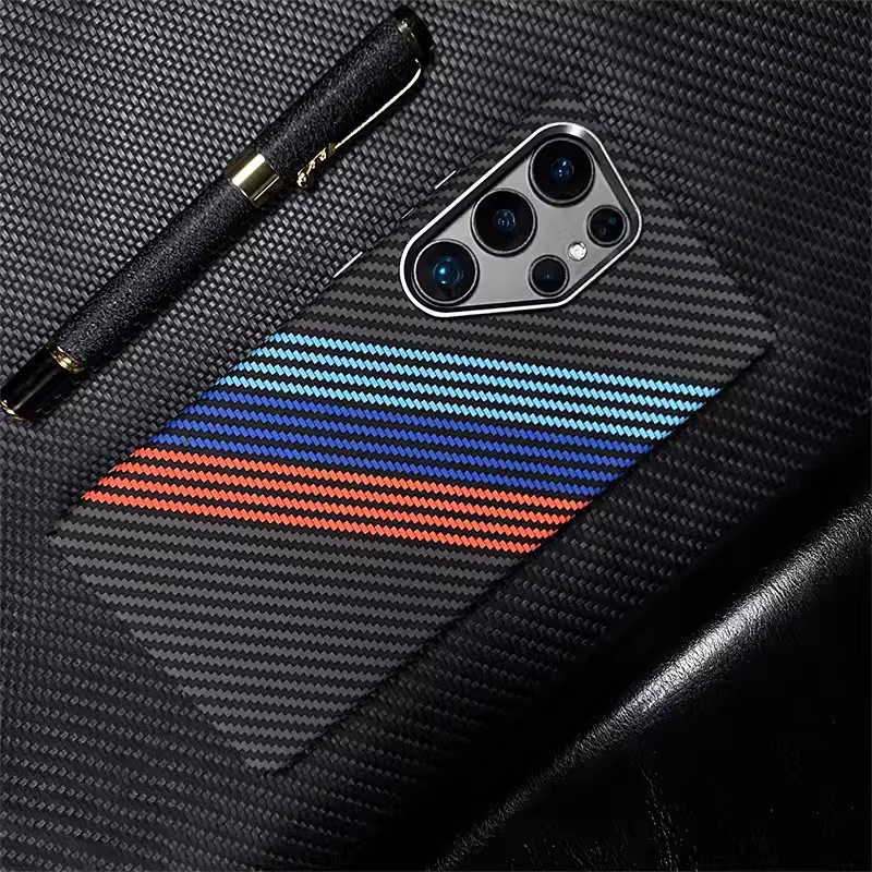 Compatible with Samsung S26 Ultra phone case, glow-in-the-dark S25/24P, built-in magnetic Kevlar textured shockproof protective case