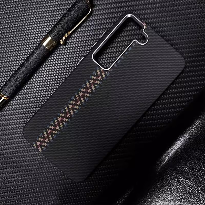 Compatible with Samsung S26 Ultra phone case, glow-in-the-dark S25/24P, built-in magnetic Kevlar textured shockproof protective case
