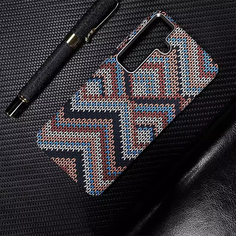 Compatible with Samsung S26 Ultra phone case, glow-in-the-dark S25/24P, built-in magnetic Kevlar textured shockproof protective case