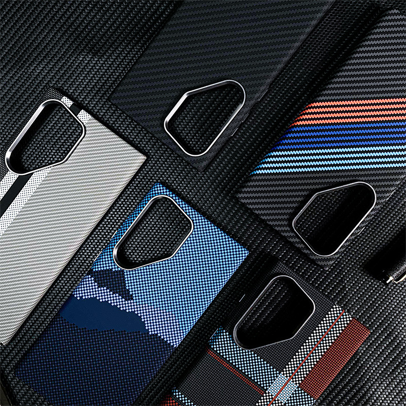 Compatible with Samsung S26 Ultra phone case, glow-in-the-dark S25/24P, built-in magnetic Kevlar textured shockproof protective case