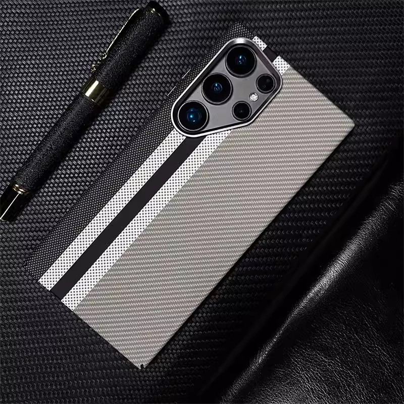 Compatible with Samsung S26 Ultra phone case, glow-in-the-dark S25/24P, built-in magnetic Kevlar textured shockproof protective case