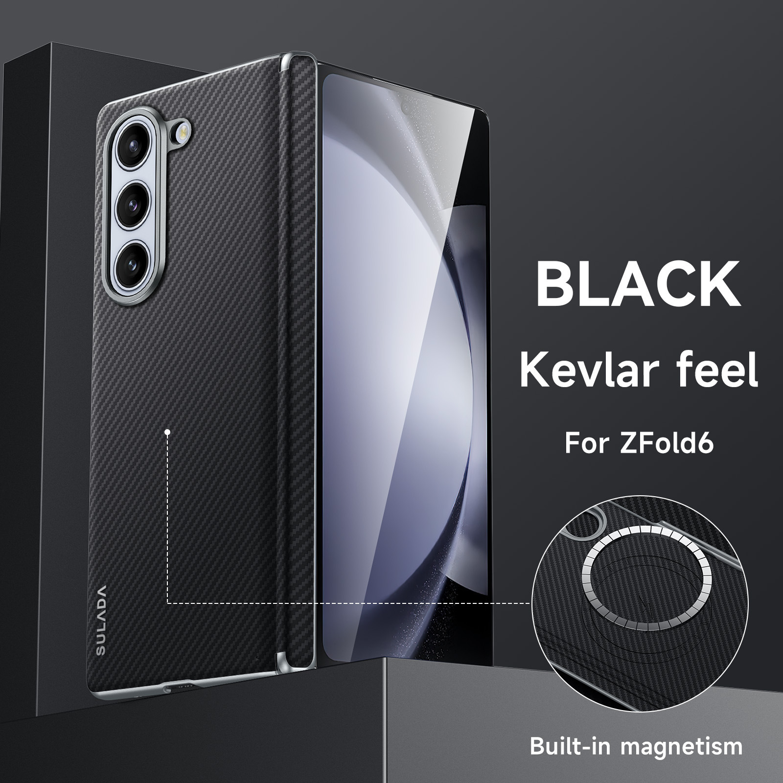 Compatible with Samsung Z Fold8 Ultra phone case 7/6 with built-in magnetic 5/4 hinge protection back cover W23