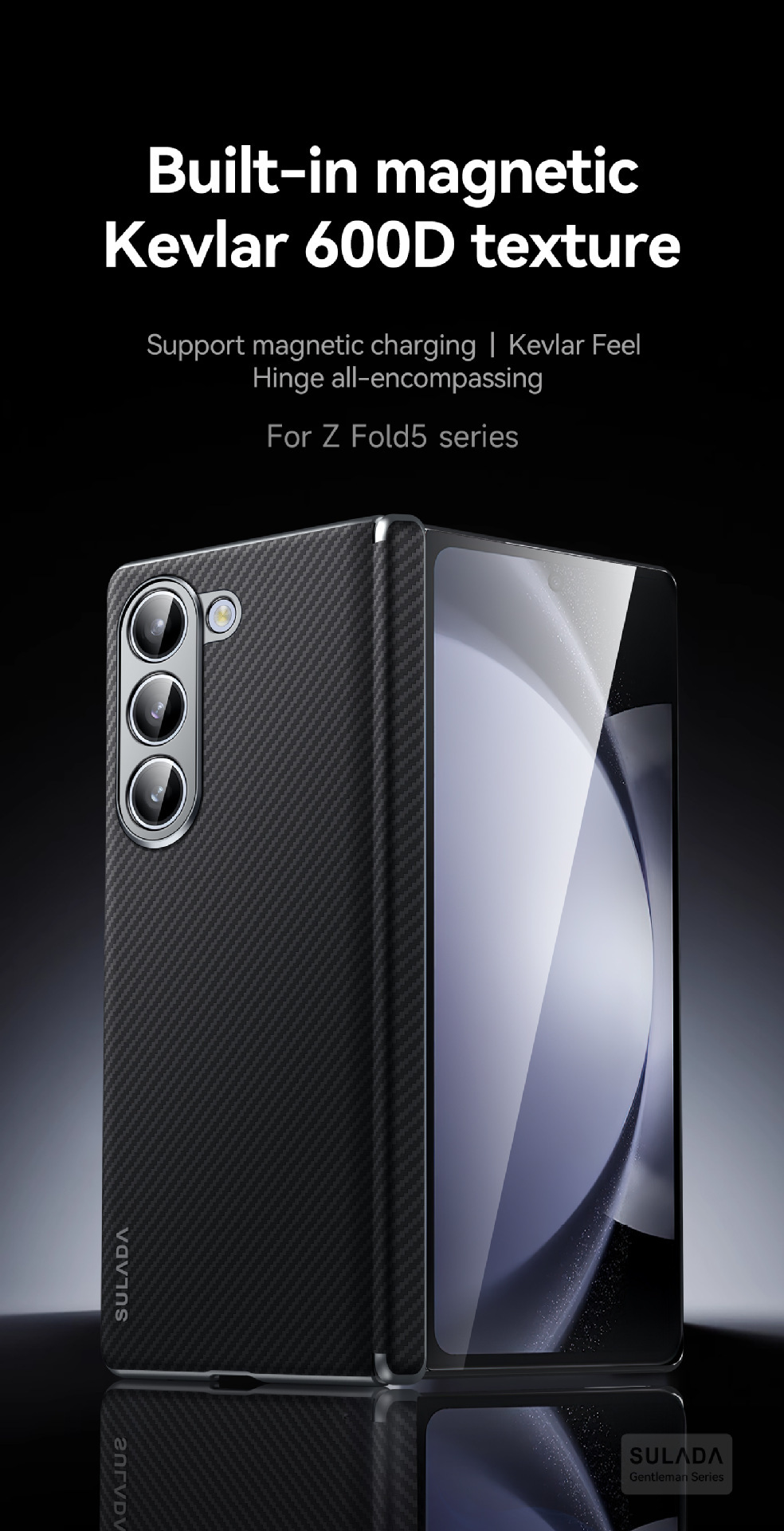 Compatible with Samsung Z Fold8 Ultra phone case 7/6 with built-in magnetic 5/4 hinge protection back cover W23