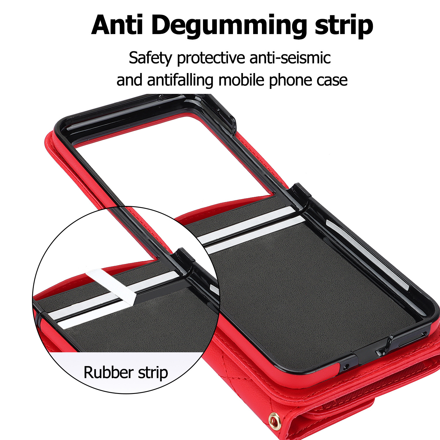 Compatible with Samsung ZFlip 7/6/5 phone case, 4/3 size, Chanel-style crossbody bag, Razr 60/50 folding screen protective case