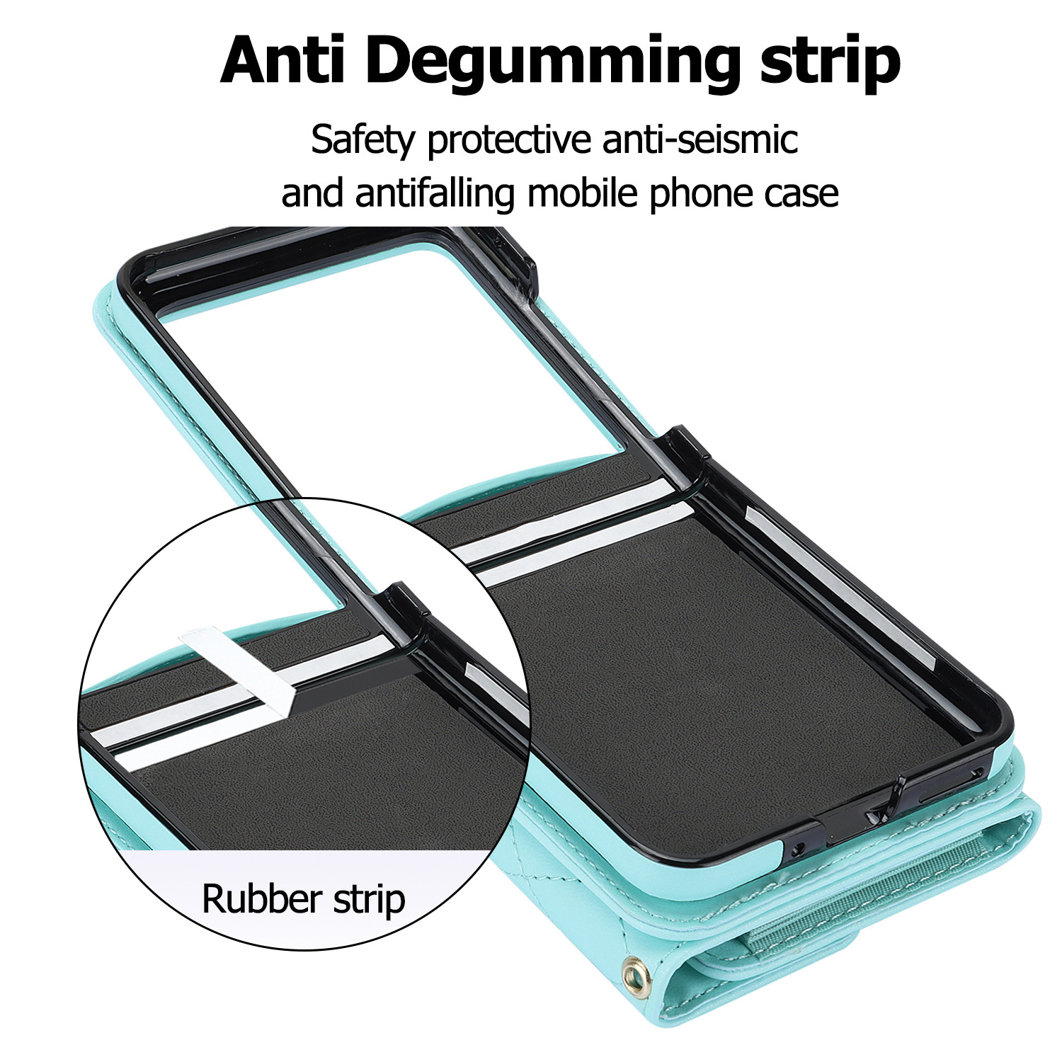 Compatible with Samsung ZFlip 7/6/5 phone case, 4/3 size, Chanel-style crossbody bag, Razr 60/50 folding screen protective case